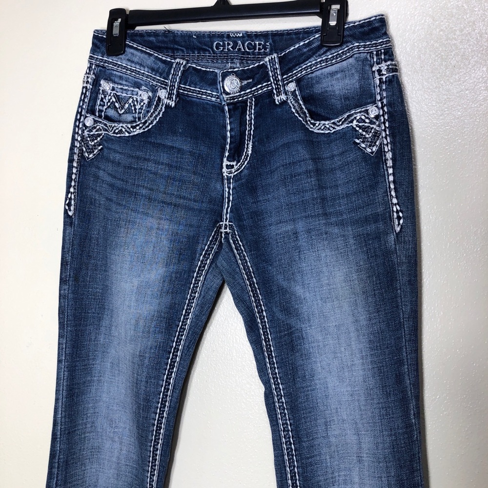 Grace in LA Jeans Womens Size 27 Low Rise Straight Leg - Picture 4 of 6